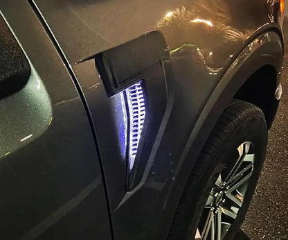 iJDMTOY Xenon White LED Background Illumination Lighting Kit Compatible with 2021-up Ford F150 Side Fender Emblem