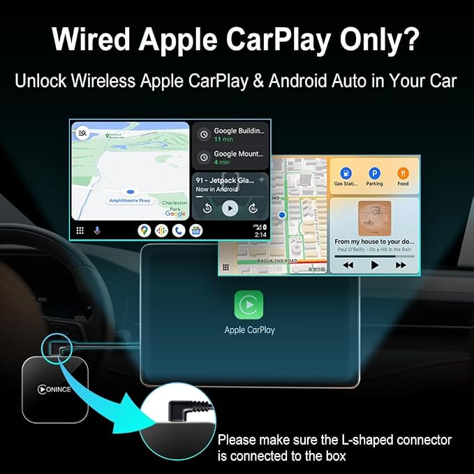 CarPlay AI Box 2025 Upgrade – Magic Box 3.0 with Wireless CarPlay & Android Auto, Bult-in Netflix, YouTube, Disney+, Prime Video | 5.8GHz WiFi, Auto Connect | for OEM Wired CarPlay Cars & Motorcycles