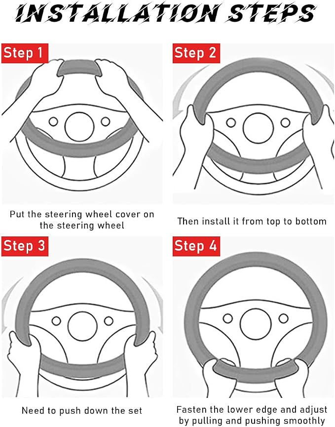 povtii Car Steering Wheel Cover, 15 Inch Leather Breathable Auto Steering Wheel Protector, Comfortable Non-Slip Vehicle Steering Wheel Covers, Universal Car Accessories (Coffee, with Lining)
