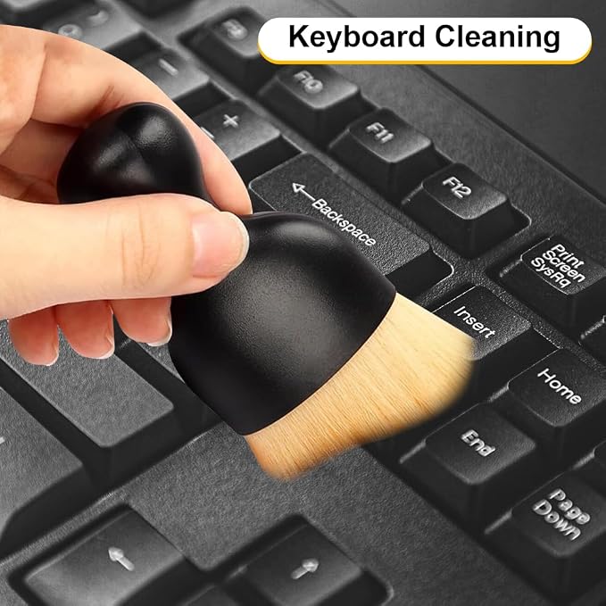 3 PCS Car Detailing Brush, Car Interior Cleaning Dust Brush, Soft Bristle Cleaning Tool Car Accessories for Dashboard, Air Vents, Computer, Keyboard (Black)