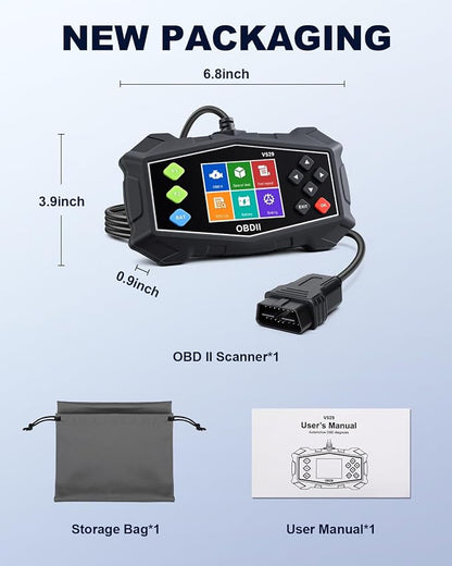 OBD2 Scanner Diagnostic Tool, ZEXMTE Professional OBD2 Scanner with Data Stream, Mode 6, Mode 8 & I/M Readiness, Enhanced Code Reader for Cars and Trucks, 2.8'' Color Screen, Suitable for 12V Vehicles