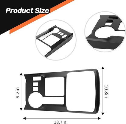 JeCar for 4Runner Interior Trim Center Console Gear Shift Panel Cover for 2010-2024 Toyota 4Runner (Matte Black)