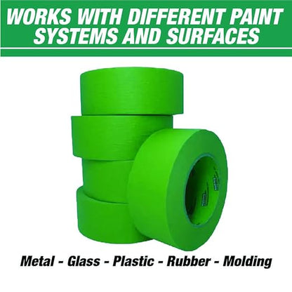 LAUCO DINOGREN High Performance Masking Tape for Car Paint, Heat & Water Resistant, Multi-Purpose Green (2in-20rolls)