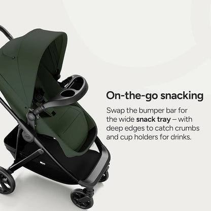 Mompush Wiz Pro 2-in-1 Baby Stroller, Full-Size All-Terrain Premium Stroller with Newborn Mode and Reversible Seat, Snack Tray Included, Large UPF 50+ Canopy & Storage Basket