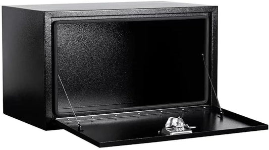 24" Underbody Truck Tool Box, Heavy Duty Steel Underbody Toolbox with T-Handle Lock & Weatherproof Seal, Lockable Truck Trailer Tool Box for Pickup, Flatbed, RV, Van, Utility Vehicles - 24 x 12 x 14