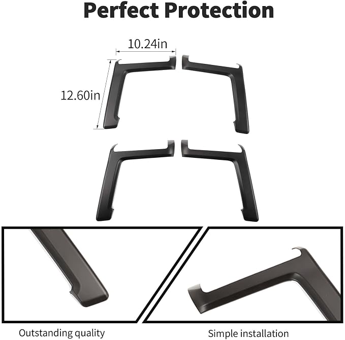 Voodonala for 4Runner Inner Door Handle Door Pull Cover Trim Decoration Garnish for Toyota 4Runner Interior Accessories 2010-2025+ 4pcs Matt Black