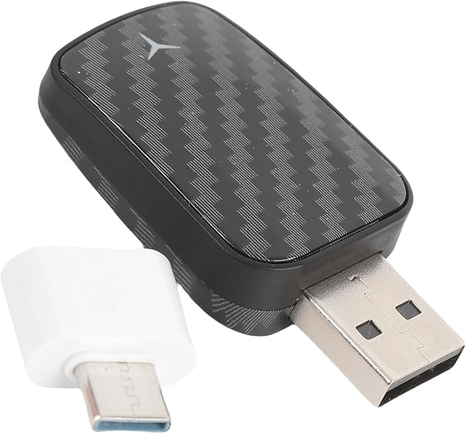 Wireless Adapter for Plug and Play Stable Connection Fast Converts Wired to Wireless for Dongle (Carbon Fiber Pattern R5031)