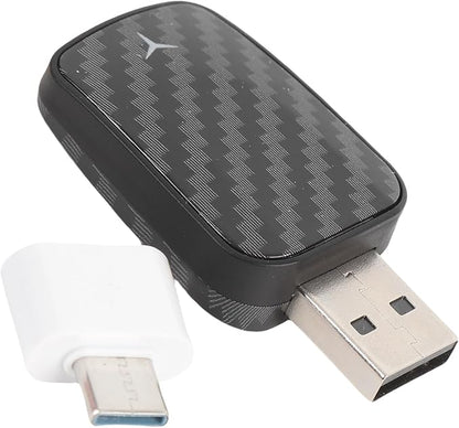 Wireless Adapter for Plug and Play Stable Connection Fast Converts Wired to Wireless for Dongle (Carbon Fiber Pattern R5031)