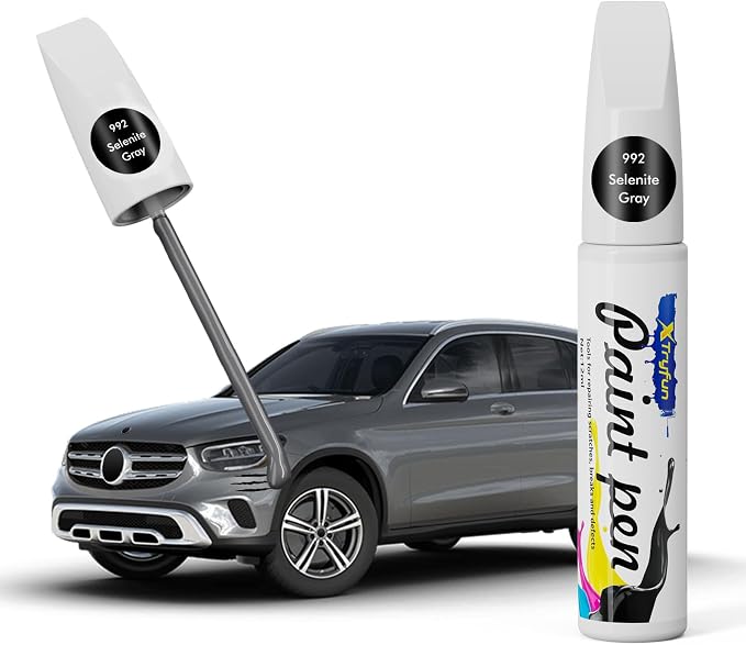 992 Selenite Gray Touch Up Paint Compatible with Mercedes Benz, DIY Car Paint Scratch Repair, Quick & Easy Fix Automotive Scratch Repair for C/E/S/G/CLA/CLS/GLC/GLE/GLS/EQE/EQS/Sprinter