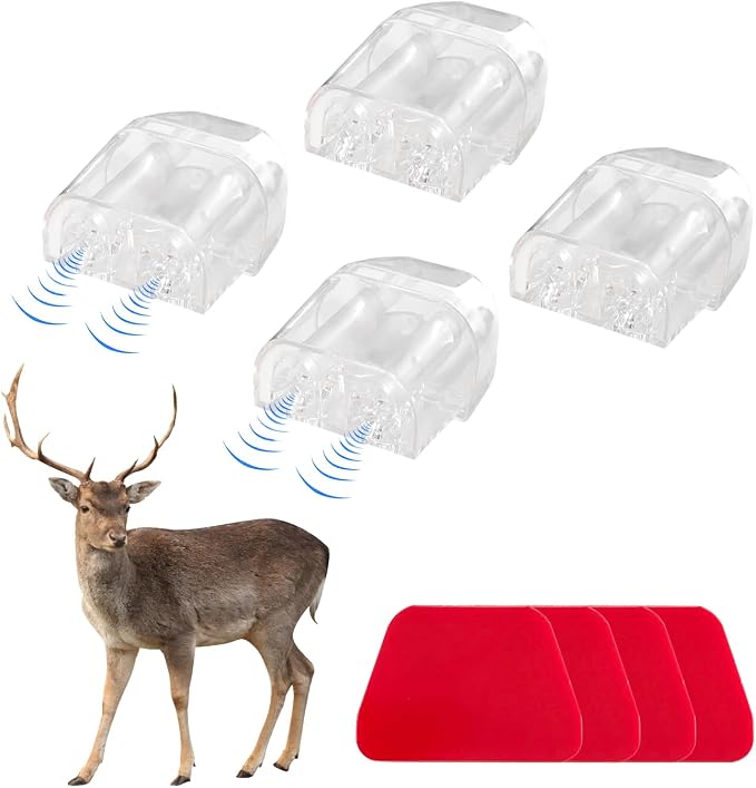 Dickno 4 PCS Deer Whistles for Car, Automotive Deer Warning Whistle Devices, Animal Warning Devices Avoids Collision, Universal Animal Alert Accessories for Vehicles (White)