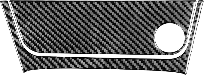 Real Premium Carbon Fiber Decor Compatible with Audi A3 S3 RS3 8V 2013 2014 2015 2016 2017 2018 2019 Car Center Console Power Outlet Sticker Kit Auto Interior Accessories Decal 2PCS Black