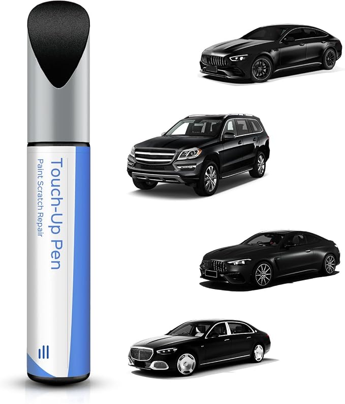 040/9040 Black/Jet Black Touch Up Paint Compatible with Mercedes-Benz Exact Match–Chips and Nicks Touch Up