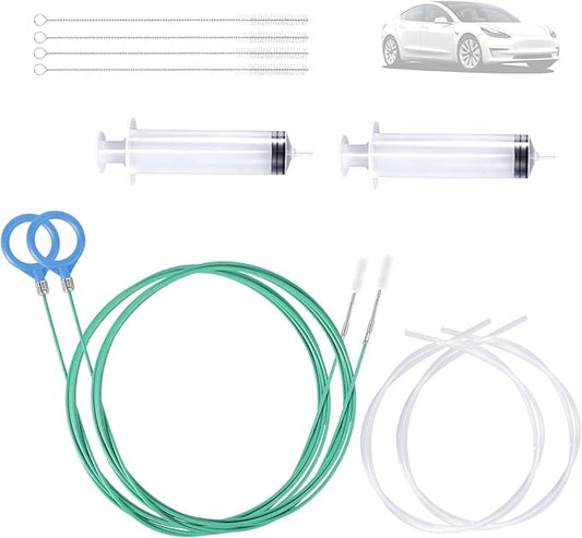 BOXOB 10pcs Car Sunroof Drain Cleaning Tool Kit, Round Handle 300cm/9.84ft Auto Sunroof Drain Cleaner for Windshield Wiper Trunk Door AC Line Pipe Unclogging