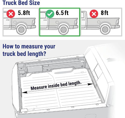 Syneticusa MR Retractable Truck Bed Cover for Ford F-150 2004–2026 | 6’7” (78.9”) Bed | Aluminum Hard Retractable Tonneau Cover | One-Person Installable, Easy Installation | Waterproof, Low-Profile
