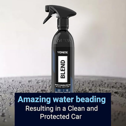 Vonixx Blend Ceramic & Carnauba Spray Wax - Black Edition | Deep Shine for Dark Paints | Superior Automotive Care Solution | Conceals Swirls and Scratches | Car wax Essential | 16.9 fl oz (500 ml)