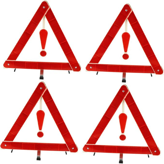 4pcs Warning Triangle Auto Safety Sign Car Kit Tripod Road Safety Kit and Firm