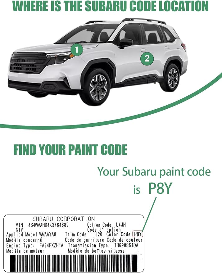 K4X Wilderness Green Metallic Touch Up Paint for Subaru, Color Accurate Car Paint Scratch Repair Pen, Quick & Easy Fix Automotive Chips and Nicks