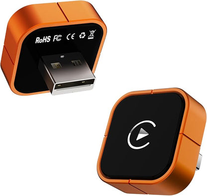 Keenso Wireless Car Play Adapter, Converts Wired Car Play Android Auto to Wireless with Auto Switch Function for iOS 10 Android 11 Systems