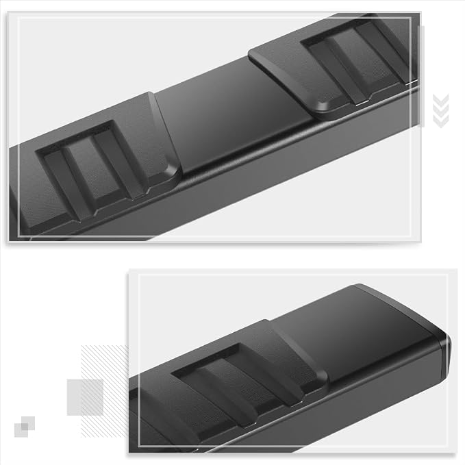 6" Running Boards Compatible with 2004-2023 Nissan Titan XD Crew Cab | Aluminum Flat Side Step Nerf Bars for Truck, Heavy Duty Black Powder Coated Step Bars
