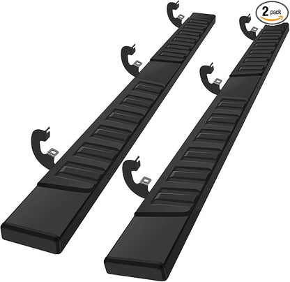 COMNOVA 6 Inches Double Cab Running Boards for 2019-2026 Chevy Silverado/GMC Sierra 1500 Double Cab, 2020-2026 Silverado/Sierra 2500HD 3500HD, Carbon Steel Silverado Running Boards Side Steps.