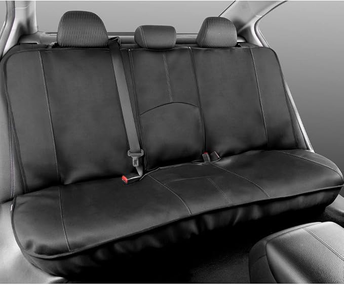 Motor Trend SpillGuard Car Seat Covers Full Set Waterproof – Neoprene Seat Protectors with Split Rear Bench, for Auto Truck Van and SUV