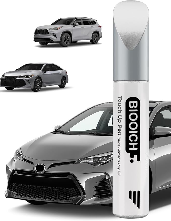 Touch Up Paint Pen Exact Color Match Car Chip and Scratch Repair (for Toyota, Celestial Silver Metallic(1J9))