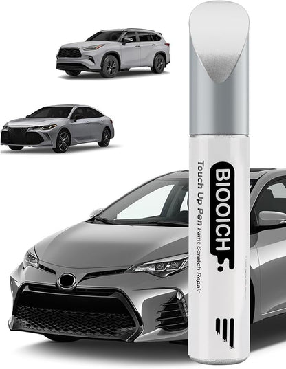 Touch Up Paint Pen Exact Color Match Car Chip and Scratch Repair (for Toyota, Celestial Silver Metallic(1J9))