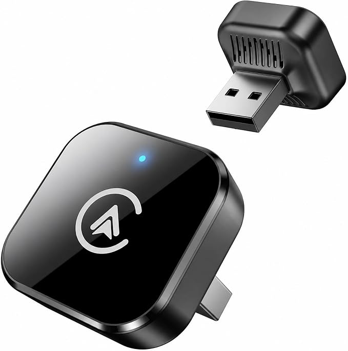 Wireless CarPlay Adapter & Android Auto Adapter, 2 in 1 Mini Dongle, Convert Wired to Wireless, Plug and Play Fast Auto Connect, Stable No-Lag Connection, for iPhone & Android Cars 2016+, Black
