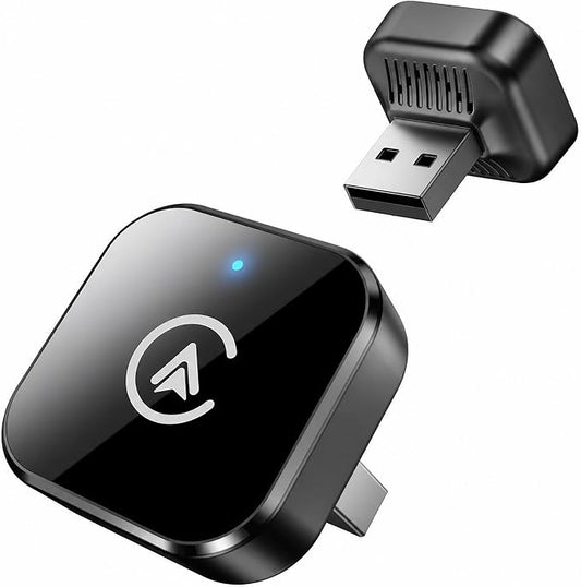 Wireless CarPlay Adapter & Android Auto Adapter, 2 in 1 Mini Dongle, Convert Wired to Wireless, Plug and Play Fast Auto Connect, Stable No-Lag Connection, for iPhone & Android Cars 2016+, Black