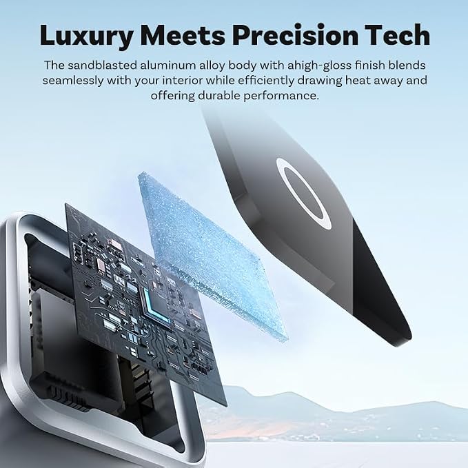 2026 Upgraded Wireless CarPlay Adapter, Fast Auto Connect, Stable Connection, Mini Size Plug & Play Adapter for iPhone & Android Auto Compatible Cars