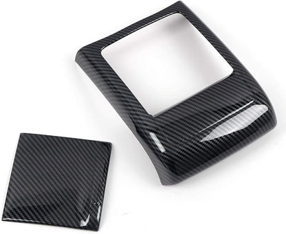 HIGH FLYING Carbon Fiber Grain Car Interior Accessories Center Console Armrest Air Vent Cover Trim Kit ABS 2pcs for Subaru WRX STI 2015 2016 2017 (Not Fit 2018 Model)