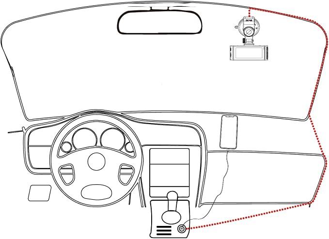 Car Charger Type-C Adapter for Dash cam, Replacement Vehicle Power Cable Cord