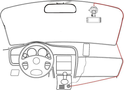 Car Charger Type-C Adapter for Dash cam, Replacement Vehicle Power Cable Cord