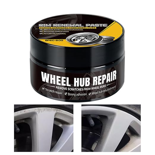 Tire Cleaner and Shine - Scratches Removal Coating,80g Scratch-Resistant Long-Lasting High-Gloss Tire Cleaner Hub Polisher for Auto Detailing, Car, RV, Motorcycle, Truck, Marine & ATV Wheels