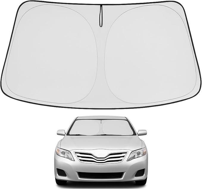 Proadsy 2026 Upgrade Front Windshield Sun Shade Foldable Sunshade Protector Custom Fit 2007-2011 Camry Accessories