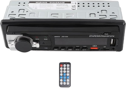 Car Radio Autoradio Bluetooth, Voice Control Car Radio Audio Player, Dual Connection Handsfree USB2.0 Car Stereo Receiver with LED Display, Support Hands Call, Music,