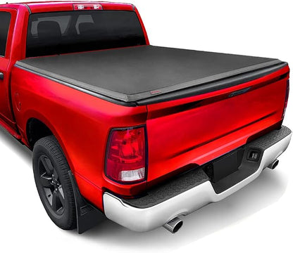 MaxMate Soft Quad-fold Truck Bed Tonneau Cover Compatible with 2019-2026 Ram 1500 (Not Fit 19-24 Classic) | 6'4" (76") Bed | TCD484045
