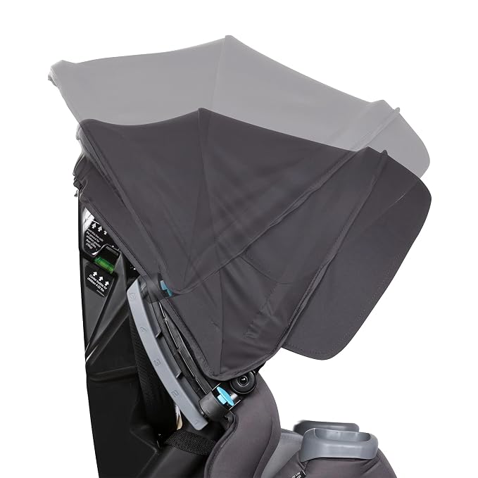 Baby Trend Cover Me 4-in-1 Car Seat Convertible Infant Toddler Rotating Safety Seat with Adjustable/Removable Canopy and 2 Cup Holders, Stormy Gray
