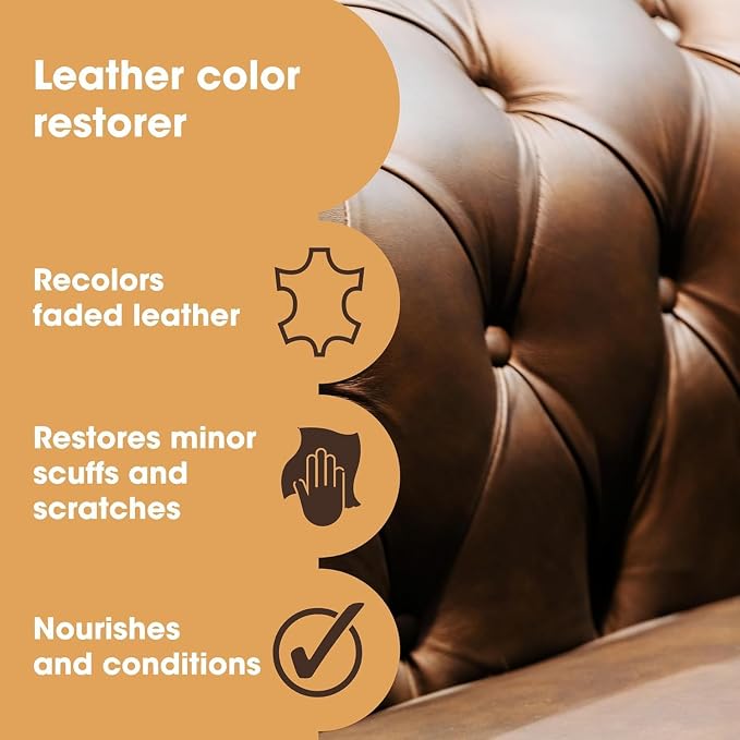 Furniture Clinic The Original Leather Recoloring Balm | Pine Green Leather Dye | Repair Scratched, Faded, & Worn Leather | Restore Your Leather Couches, Sofas, Car Seats| 250 ml / 8.5 fl oz