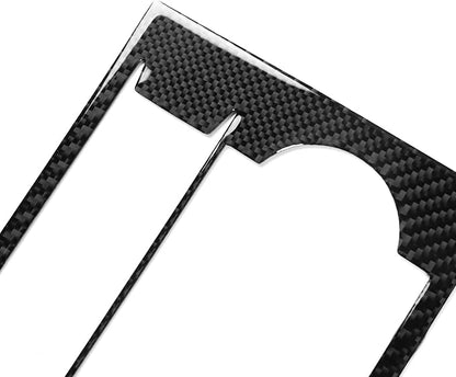Car Center Console Panel Decal Kit Real Quality Carbon Fiber Trim Compatible with Dodge Charger 2008 2009 2010 Premium Interior Accessories Decor Sticker Style A 7pcs Black