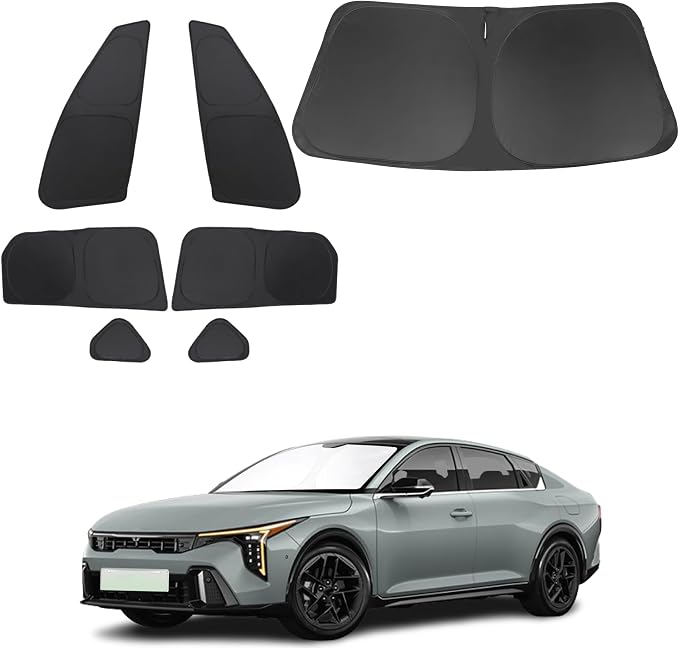 TINGLU Window Shades for Kia K4 2025 2026 Accessories Car Side Full Windows Rear Triangular Windshield Sun Shade Sun UV Rays & Privacy Protection for Camping 7PCS