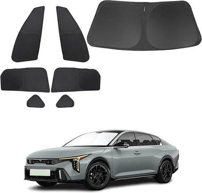 TINGLU Window Shades for Kia K4 2025 2026 Accessories Car Side Full Windows Rear Triangular Windshield Sun Shade Sun UV Rays & Privacy Protection for Camping 7PCS