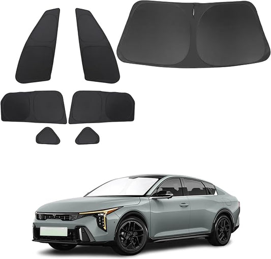 TINGLU Window Shades for Kia K4 2025 2026 Accessories Car Side Full Windows Rear Triangular Windshield Sun Shade Sun UV Rays & Privacy Protection for Camping 7PCS