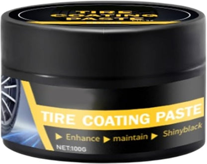 Wheel Shine for Car Tires - Tire & Wheel Care Products,100g Long-Lasting High Gloss Black Coating for Automotive Waxing Polishing Maintenance Renovate Trim Cleaning Refurbishing