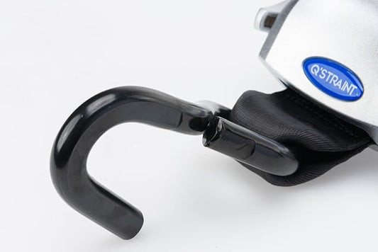 Q'Straint Q011012 QRT-360 Heavy Duty Retractor Mounted with L-Track Fitting and Positive Lock Indicator. Single Retractor Designed to Meet WC18 Standards, Compatible with WC19 Wheelchairs