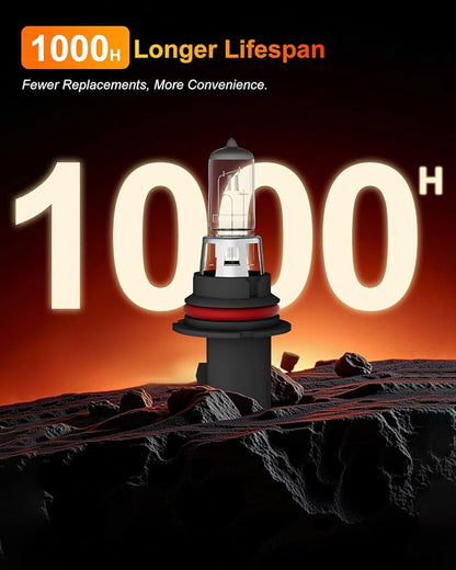 9007/HB5 Halogen Headlight Bulbs,12V 55W Standard Halogen,4000 Lumens,3800K,Headlight High and Low Beam,Automotive Headlight Bulbs,Head Light Bulbs for Car,Pack of 2