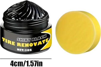 Tire Wax - Auto Wheel Gloss Repair | Car Tyre Refurbish Wax | for Mechanics Drivers Detailers Groomers Modifiers Racers Truckes SUVs RVs Garage Sedans Shops