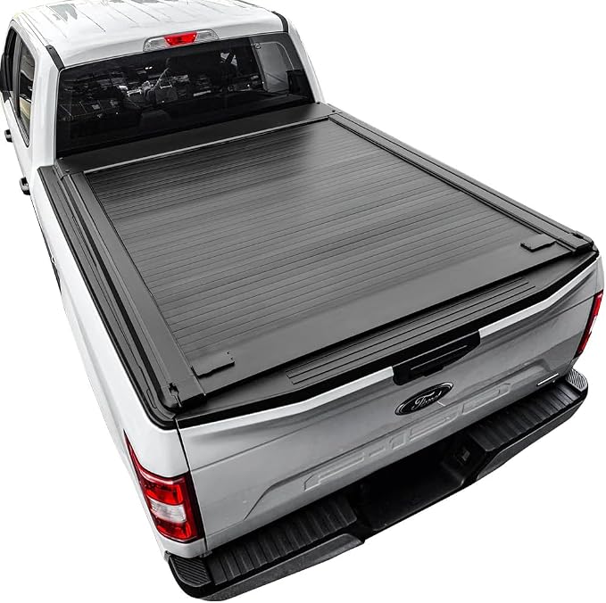 Syneticusa MR Retractable Truck Bed Cover for Ford F-150 2004–2026 | 6’7” (78.9”) Bed | Aluminum Hard Retractable Tonneau Cover | One-Person Installable, Easy Installation | Waterproof, Low-Profile