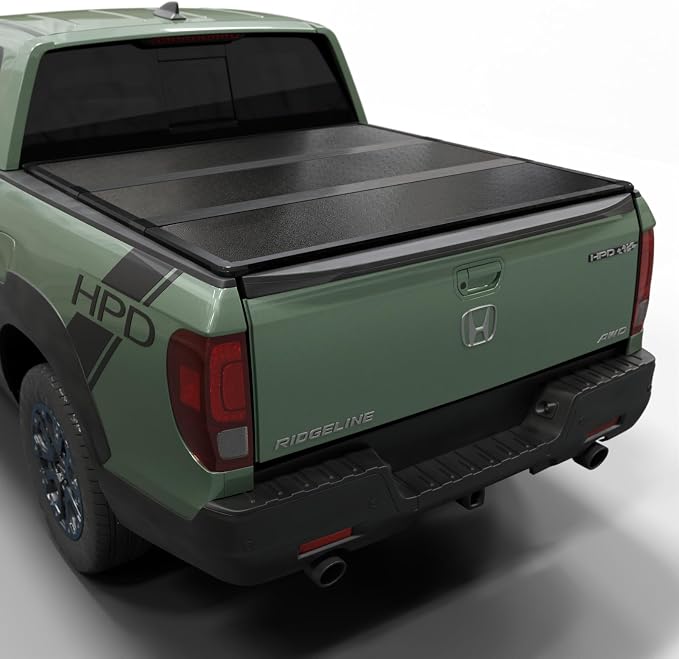 Toptiny Hard Folding Truck Bed Tonneau Cover |HTF039|Fits 2017-2026 Honda Ridgeline 5' Bed (64")