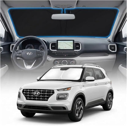 for Hyundai Venue Sun Shade Windshield Cover - Custom Fit Outlander Accessories 2020-2024 2025 Sunshade Foldable UV Protection & Heat Shield Sun Visor Accessories